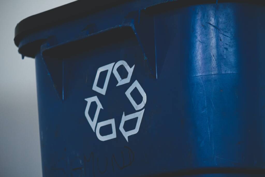 A recycling bin, for being sustainable.