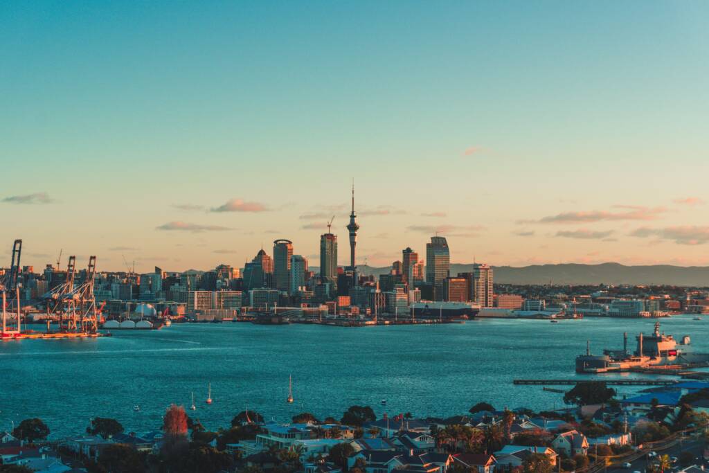 Photo of the city of Auckland, New Zealand.