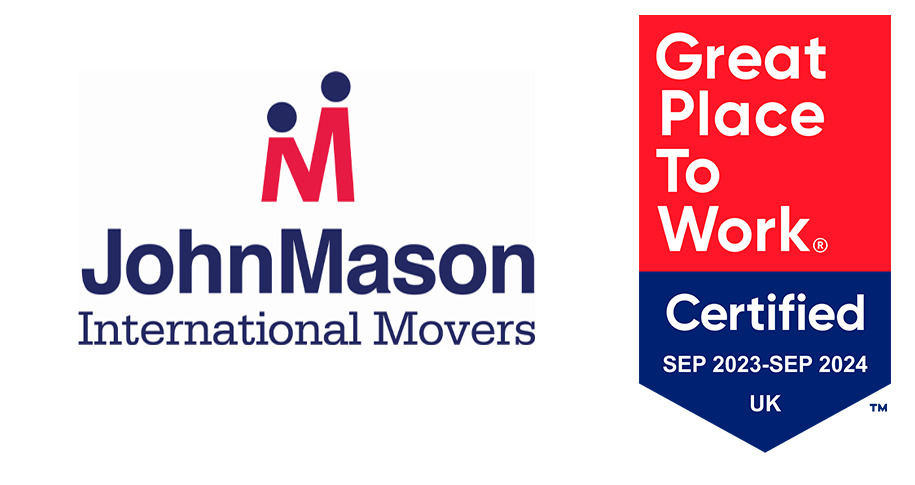 JOHN MASON INTERNATIONAL Movers logo with great place to work